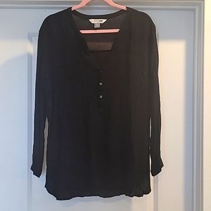 3/4 sleeve black tunic